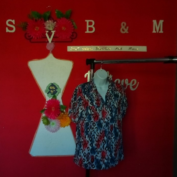 SOLD4/$15 Mocha Blouse - Picture 2 of 11